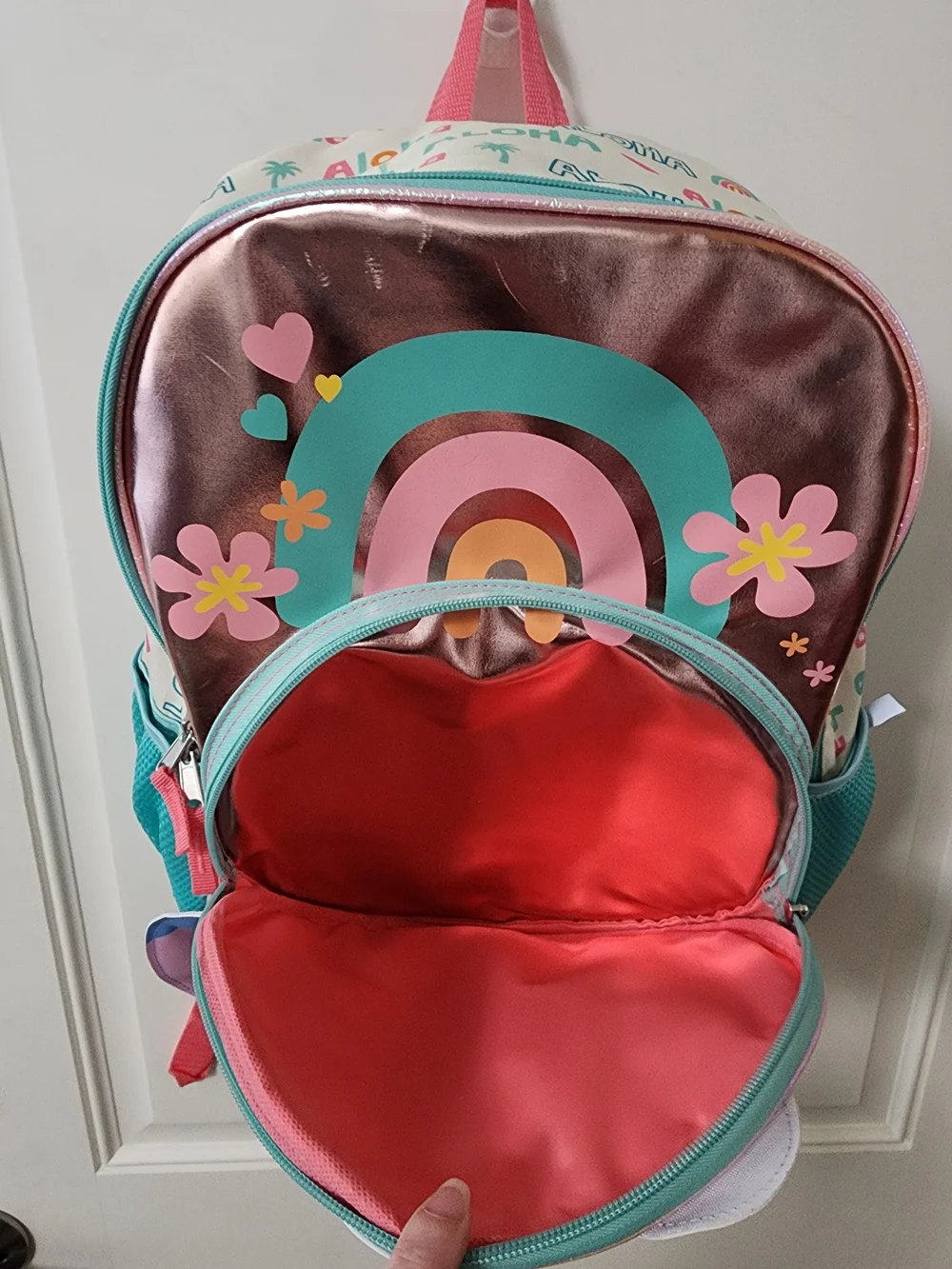 Disney Stitch Scrump Holographic Rainbow Kids Backpack Bioworld